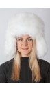 Arctic white fox fur hat – Russian style